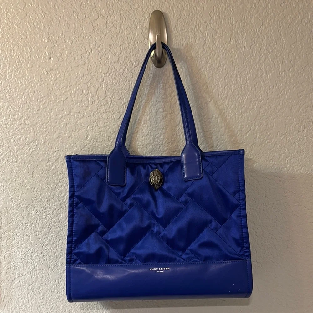 Kurt Geiger Blue Satin Bag - Picture 2 of 10